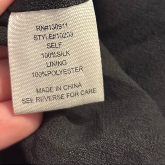 Daniel Rainn‎ Black Silk Lace Button Top Blouse Whimsigoth Small - Picture 6 of 9